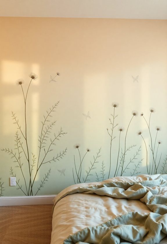 Bedroom Wall Paintings Ideas: Nature Inspired Wall Paintings