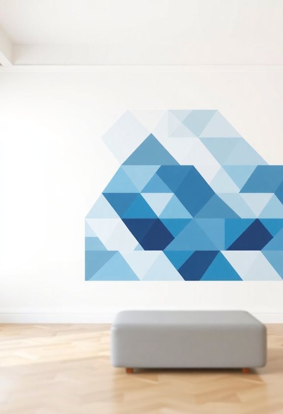 Creative Wall Painting Ideas: Geometric Pattern Wall Art