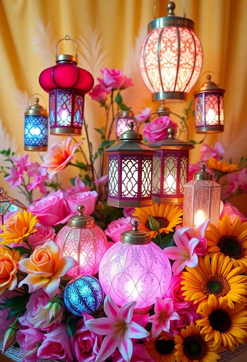 Eid Al-Fitr Decor Ideas: Lantern and Flower Combinations for a Beautiful Display