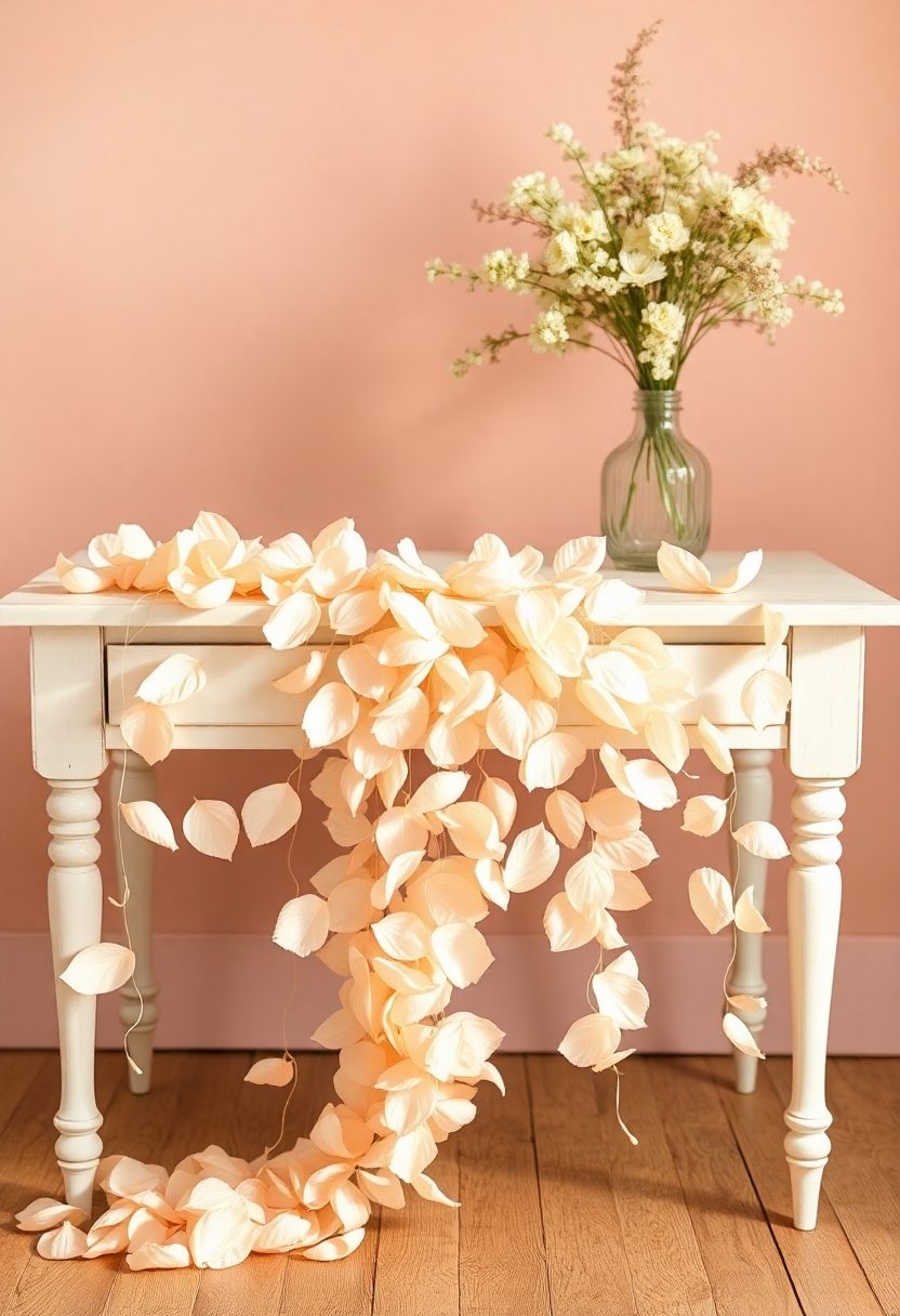 Baby in Bloom Shower Decorations: Soft Petal Garlands For A Romantic Feel