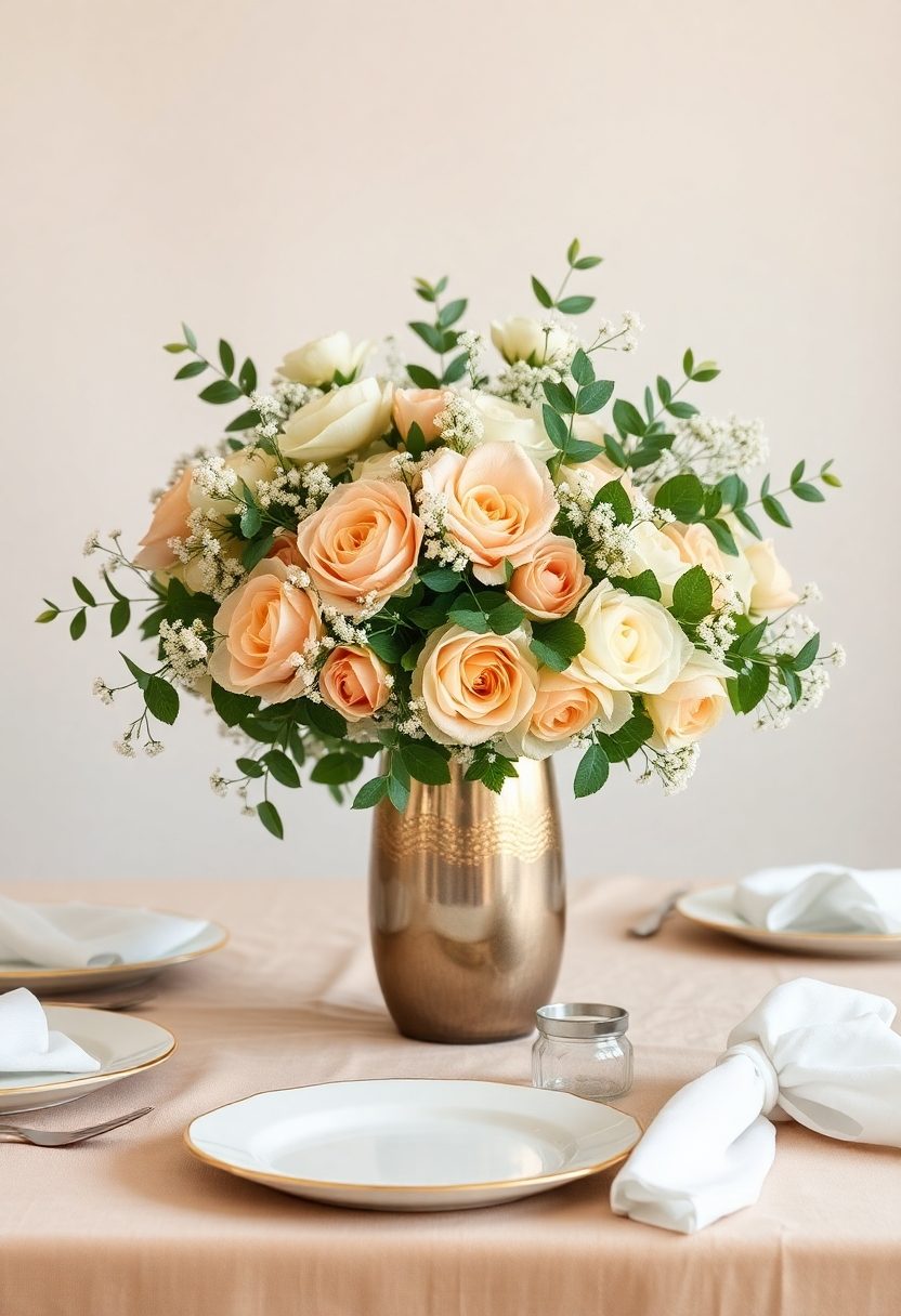 Dining Table Decor Ideas: Fresh Flower Arrangements