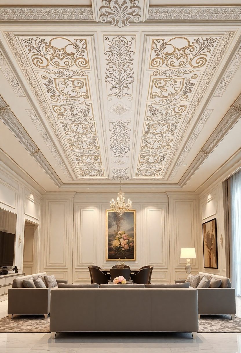 Minimal False Ceiling Designs: Sophisticated Symmetry