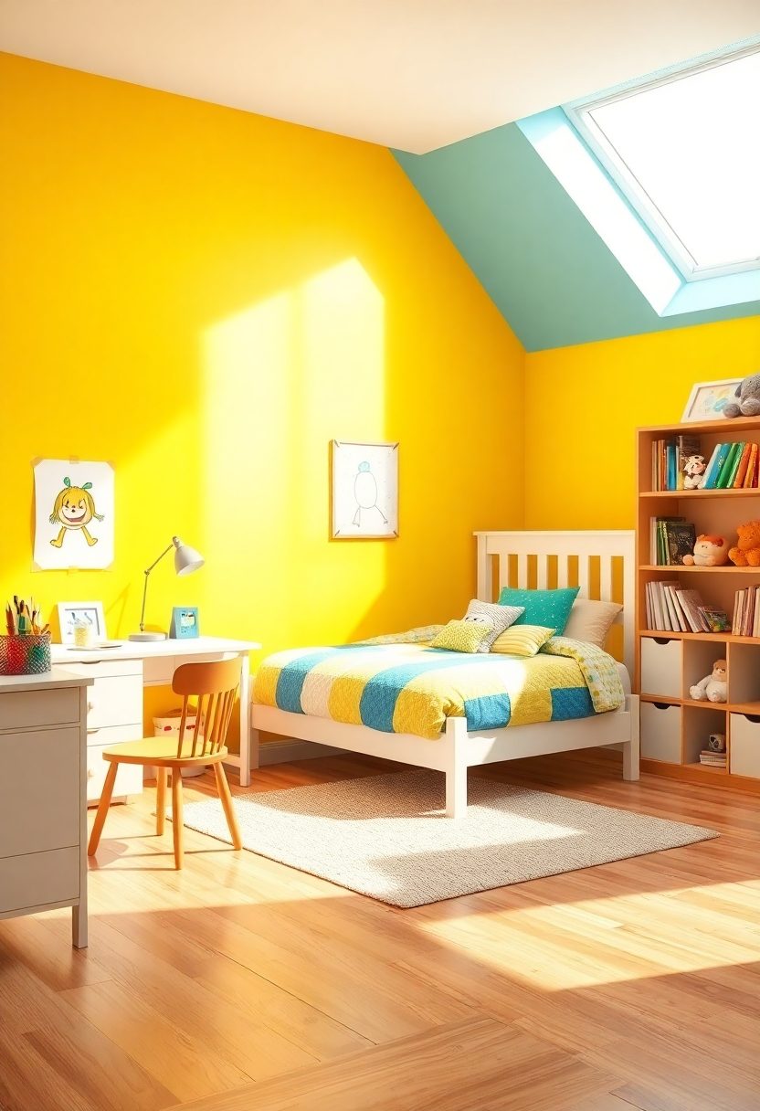 Kid's Room Decor Ideas for Crayon Day: Vibrant Wall Colors