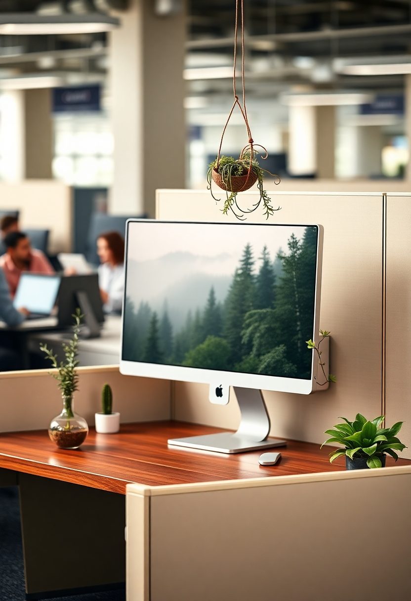 Cozy Cubicle Ideas: Add a Touch of Greenery to Your Cubicle