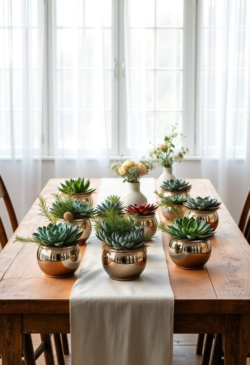 Dining Table Ideas: Adding Plants To Bring In A Touch Of Nature