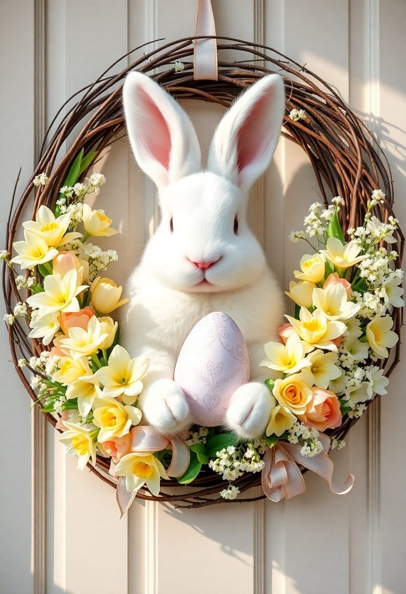 Easter Door Hanger Ideas: Bunny-Themed Door Decor