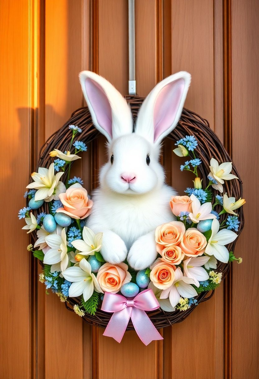 Easter Wreath Ideas: Bunny-Themed Wreath Designs