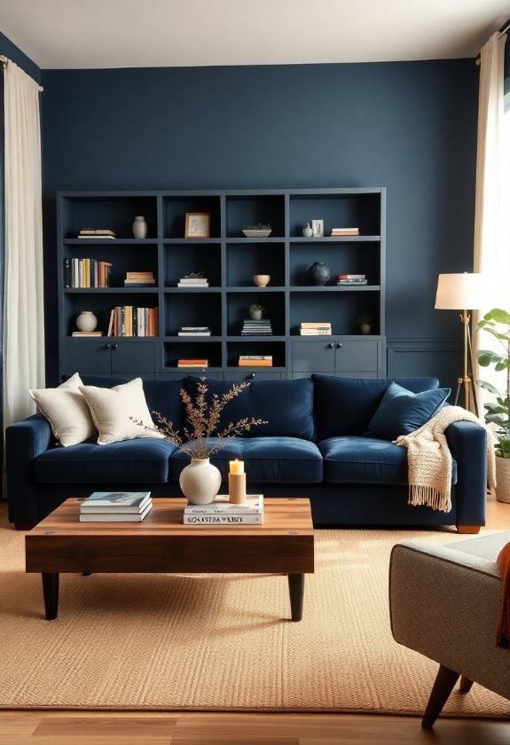 Serene Blue Paint Color Ideas: Soothing Navy Tones For A Cozy Atmosphere