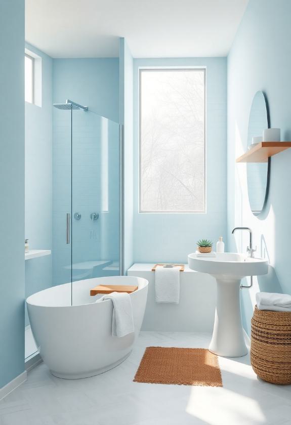 Blue Paint Shades: Gentle Sky Blues for Bathroom Inspiration