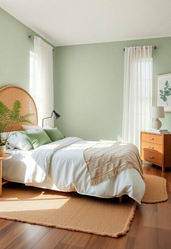 Bedroom Paint Colors: Pale Green for a Nature-Inspired Sanctuary