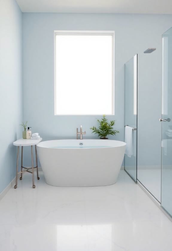 Serene Blue Paint Color Ideas: Pale Blue Hues To Bring Serenity To Bathrooms