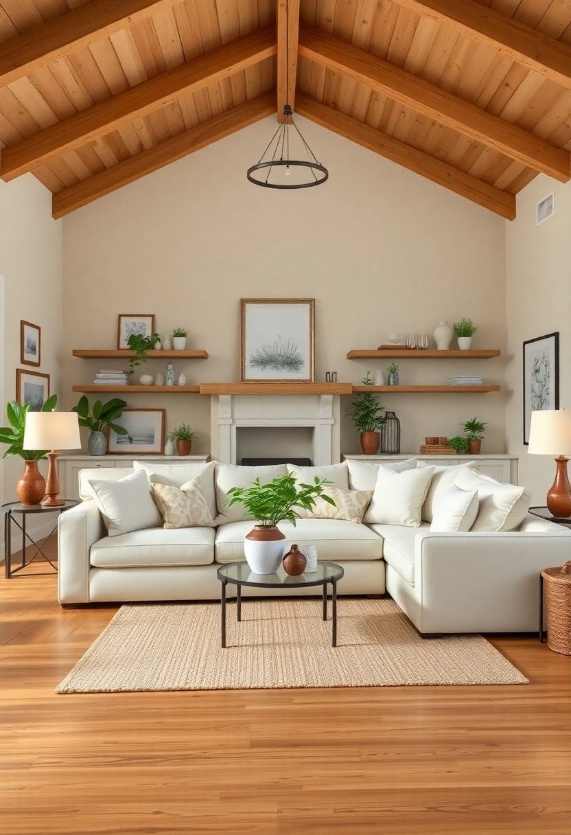 10 Fresh Farmhouse Living Room Paint Color Ideas to Try Now! 2 Farmhouse Living Room Paint Colors Ideas: Creamy Neutrals To Set The Tone