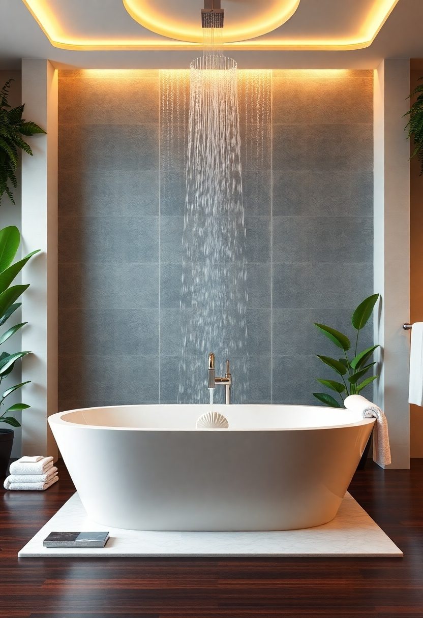 Luxury Bathroom Ideas: Serene Water Feature Ideas