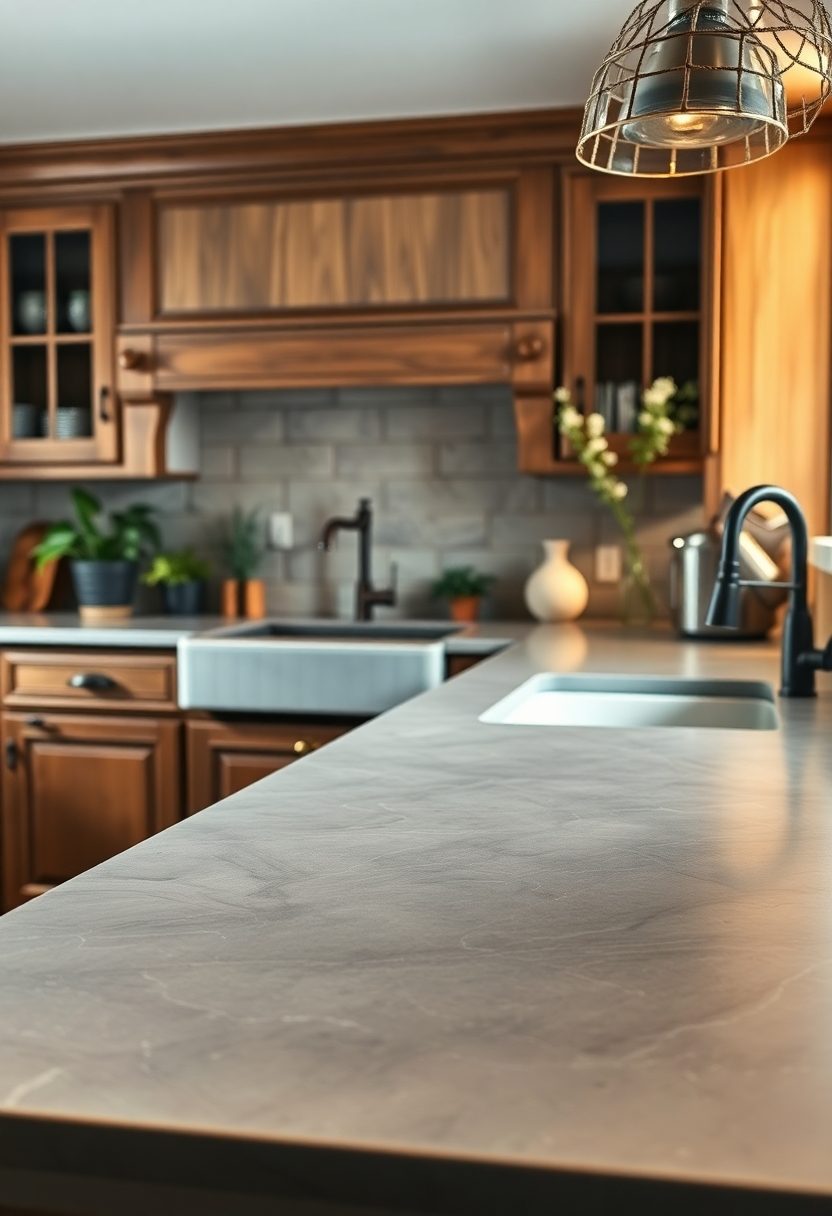 Kitchen Countertops Decor Ideas: Soapstone Serenity