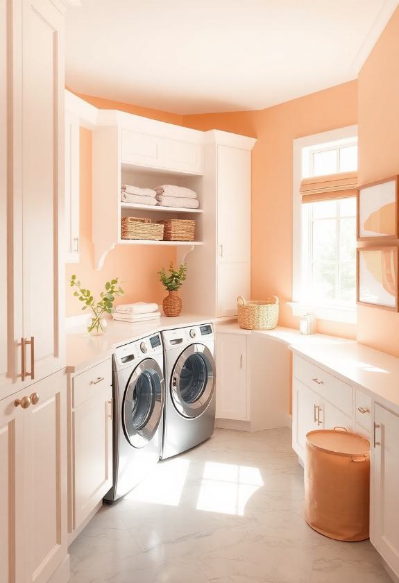 Laundry Room Paint Colors: Soft Peach Perfection