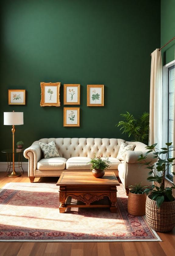 Stunning Paint Color Ideas: Deep Forest Green