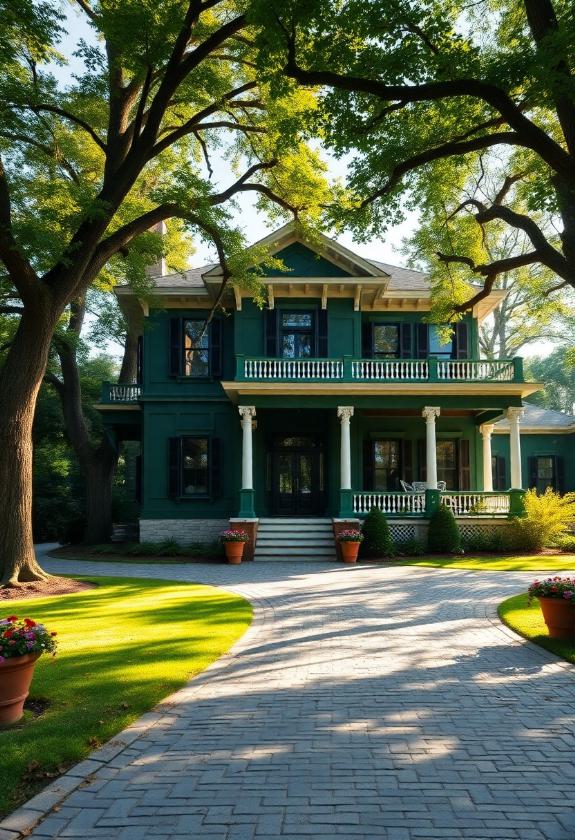 Exterior Paint Colors: Deep Forest Green