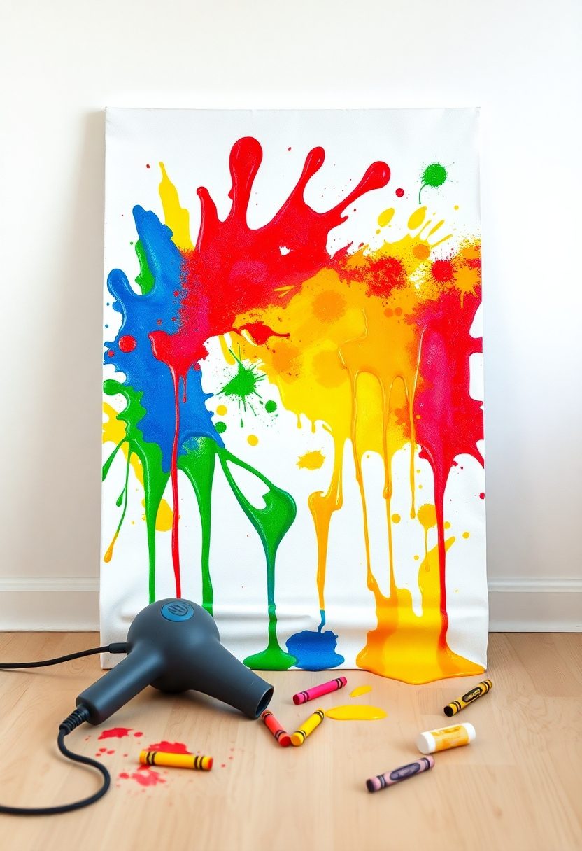 Kid's Room Decor Ideas for Crayon Day: DIY Crayon Art