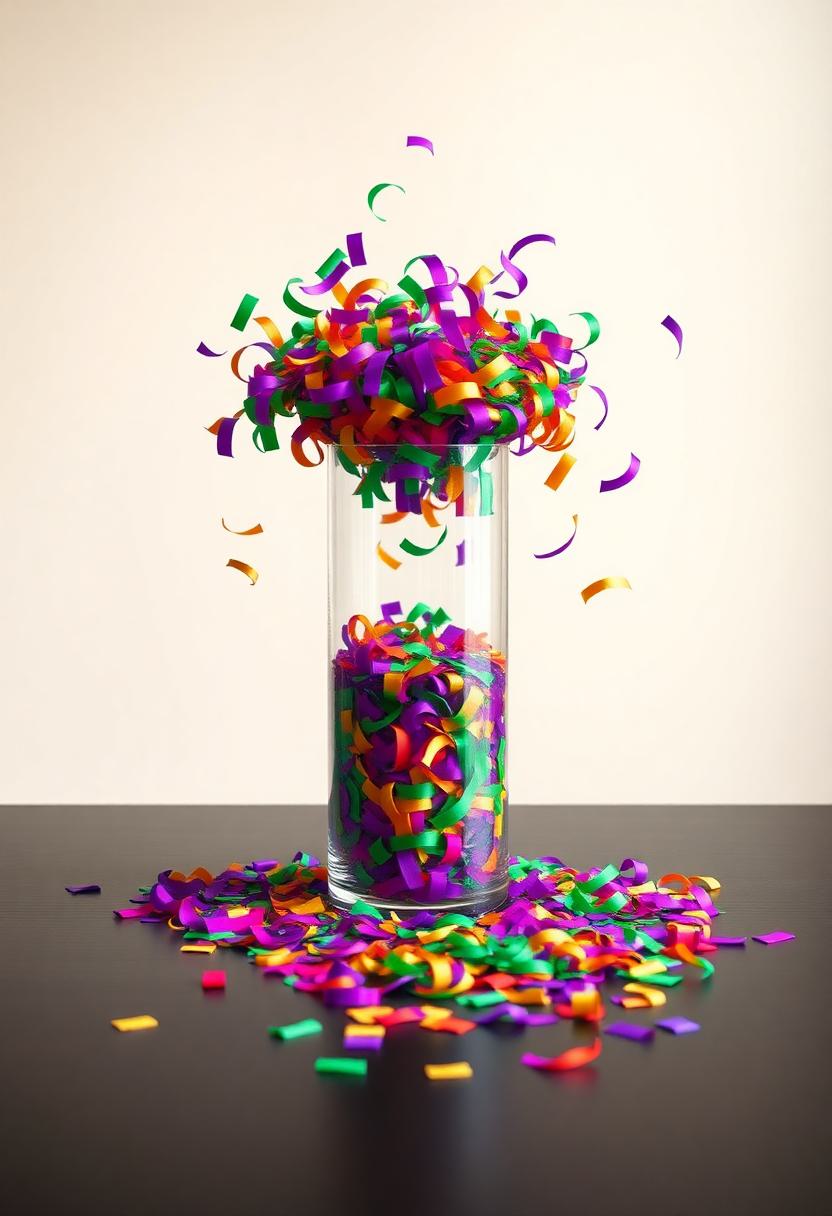 15+ Must-Try Mardi Gras Decor Ideas for a Festive Home! 11 Mardi Gras Home Decor Ideas: Confetti Filled Vases