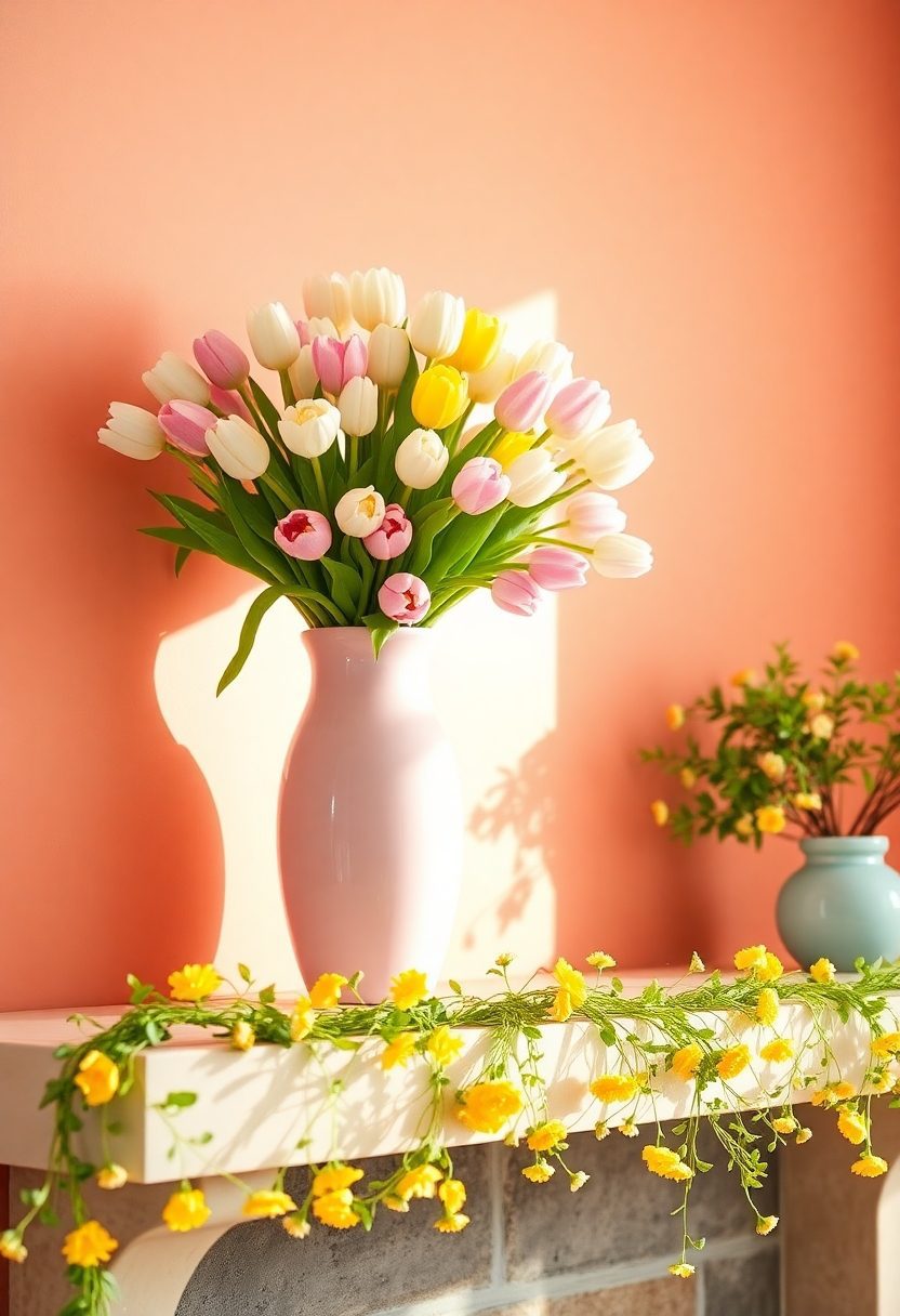 Spring Mantles Decor Ideas: Vibrant Color Schemes for Spring