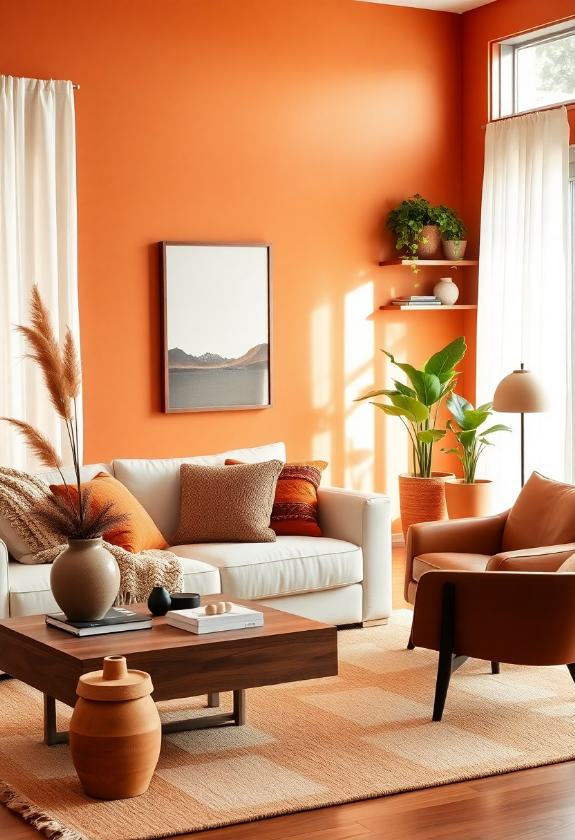 Paint Colors for Living Room Ideas: Warm Terracotta Haven