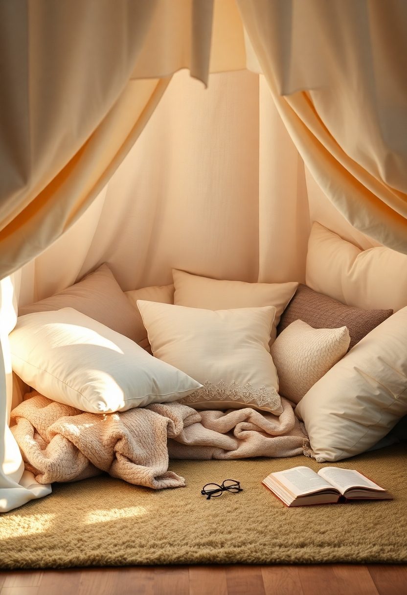 Corner Designs Perfect for National Napping Day: Peaceful Pillow Fort