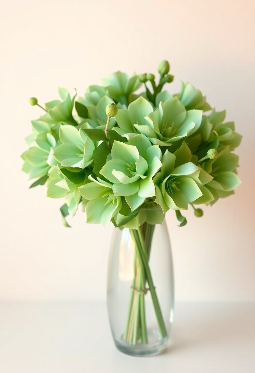 Green Home Decor Ideas for St. Patrick's Day: DIY Green Paper Flowers