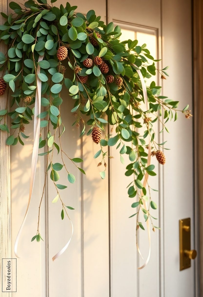 Spring Front Door Decor Ideas: DIY Greenery Garlands