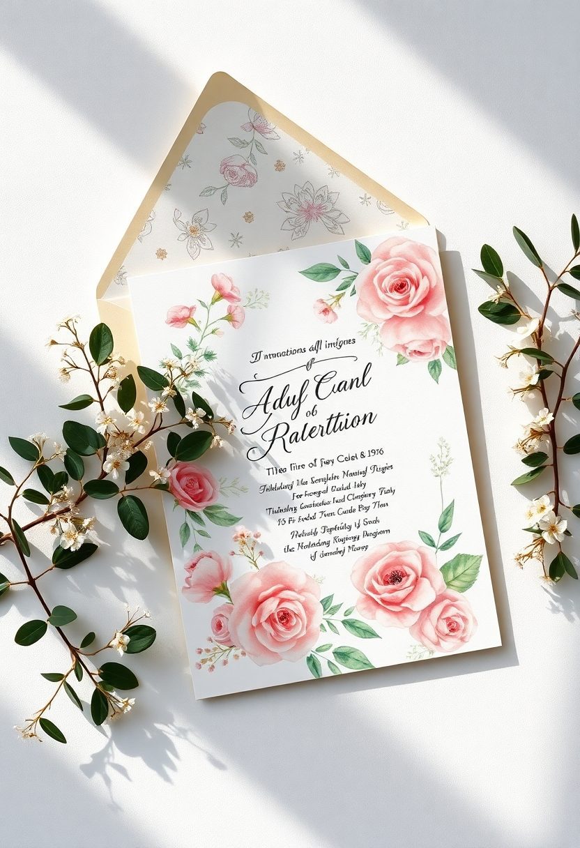 Baby in Bloom Shower Decorations: DIY Floral Stationery And Invitations