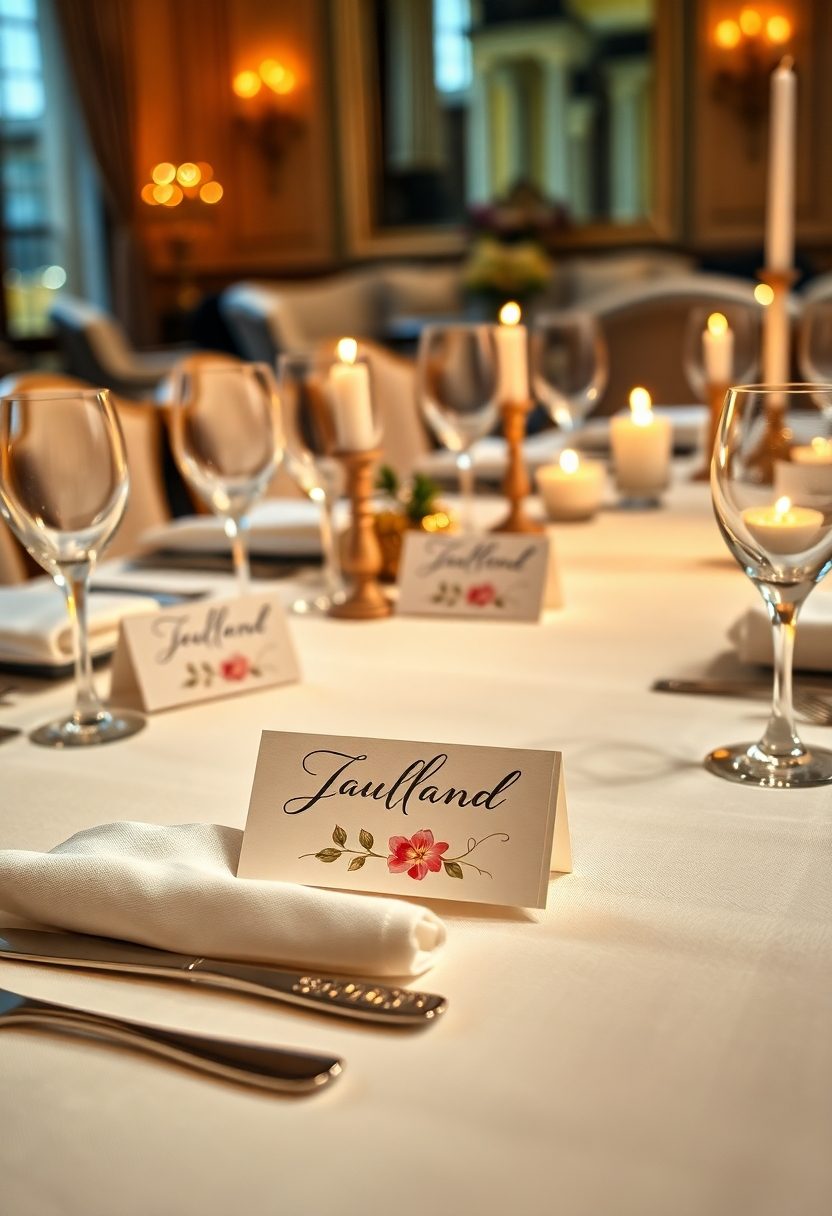 Dining Table Decor Ideas: Personalized Place Cards