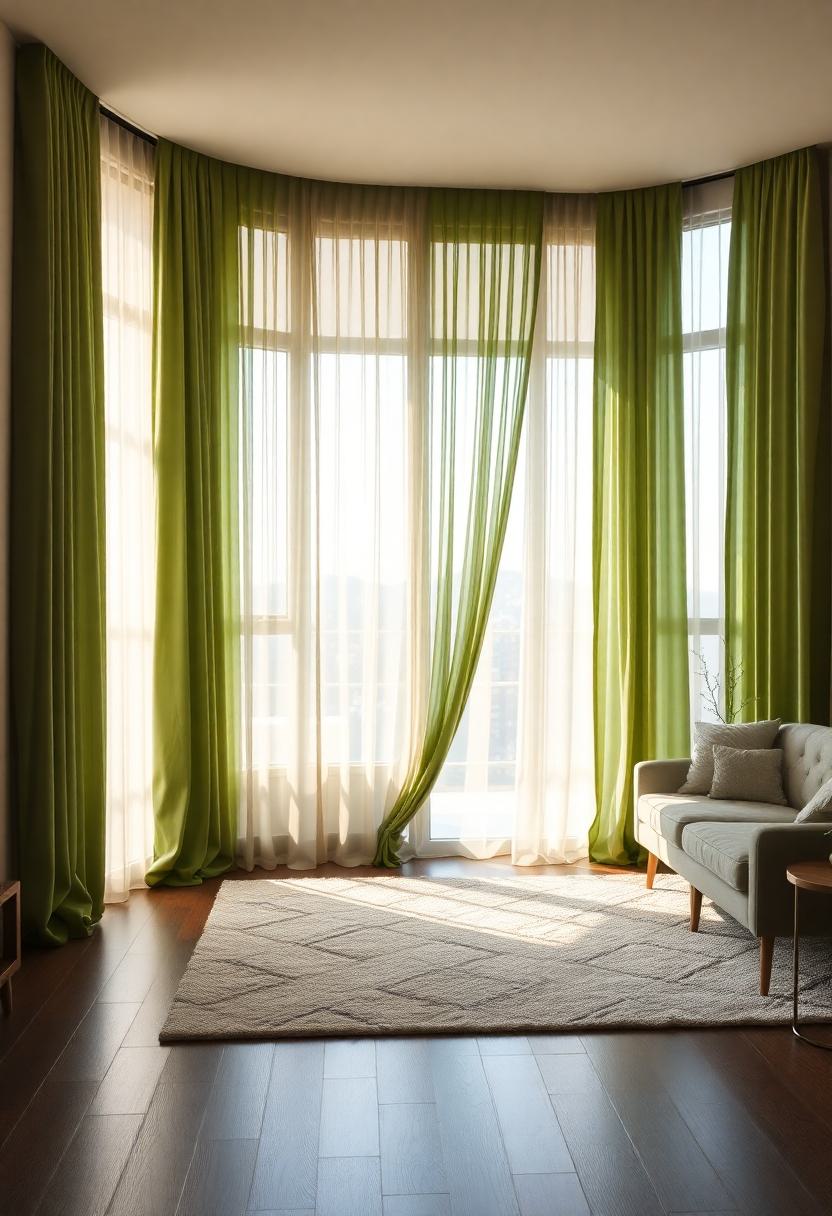 Green Home Decor Ideas for St. Patrick's Day: Hang Green Curtains or Drapes