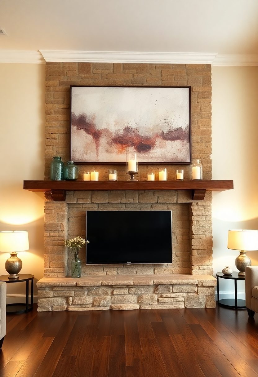 Farmhouse Mantles Decor: Mantle Decor Inspiration With TV