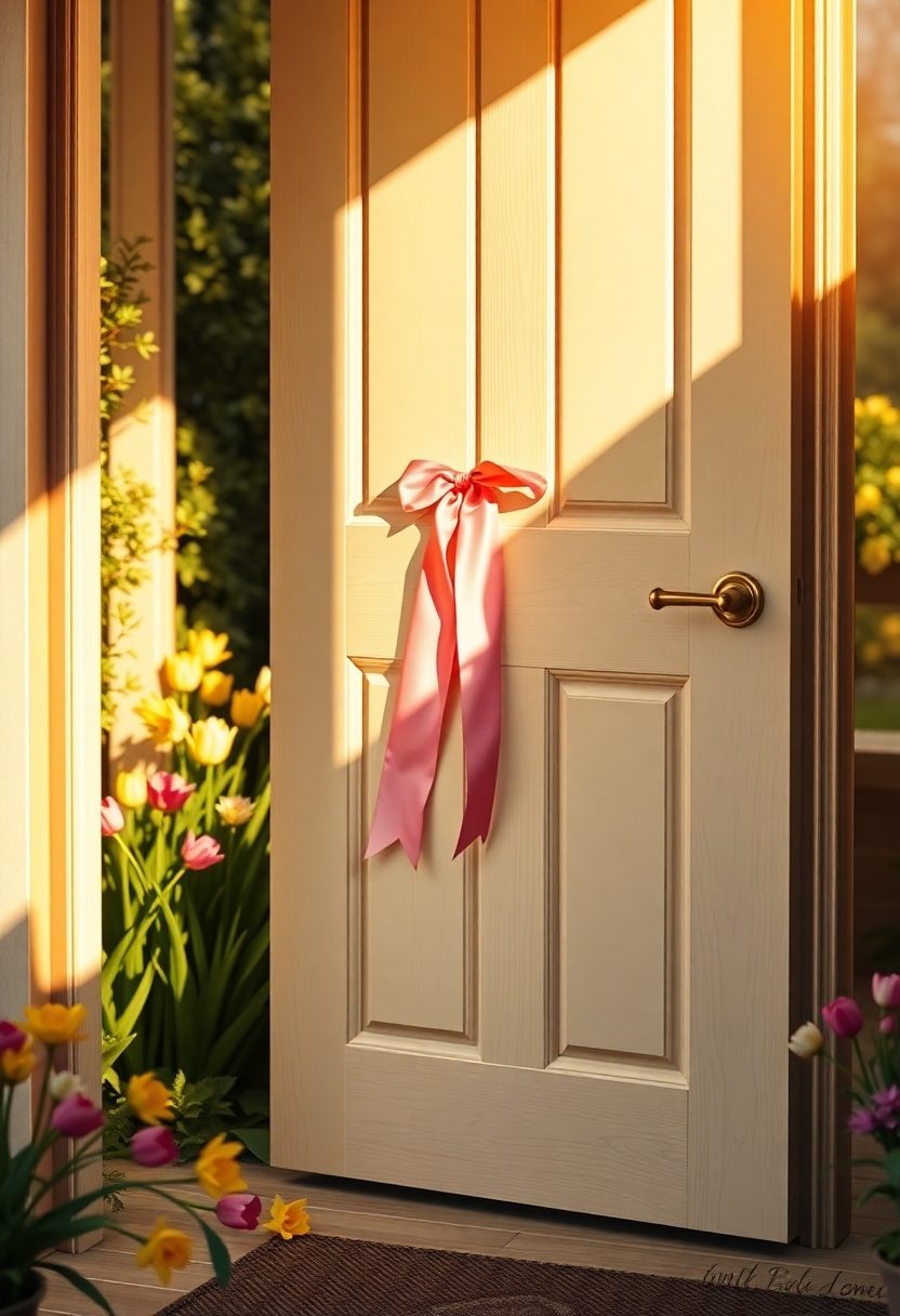 15 Lovely Spring Front Door Decor Ideas to Welcome the Season 10 Spring Front Door Decor Ideas: Colorful Door Decor With Ribbons