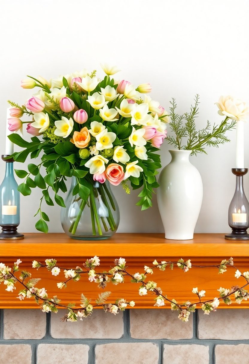 Spring Mantles Decor Ideas: Creating a Spring Focal Point on Your Mantle