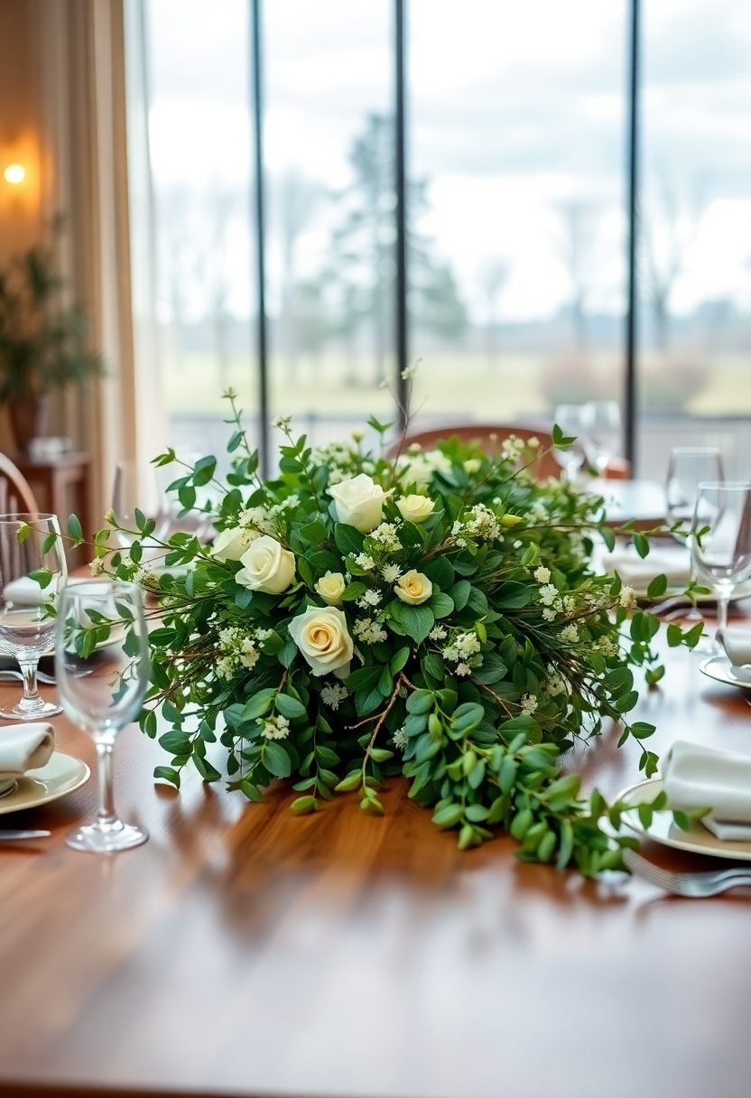 Dining Table Decor Ideas: Greenery Garlands