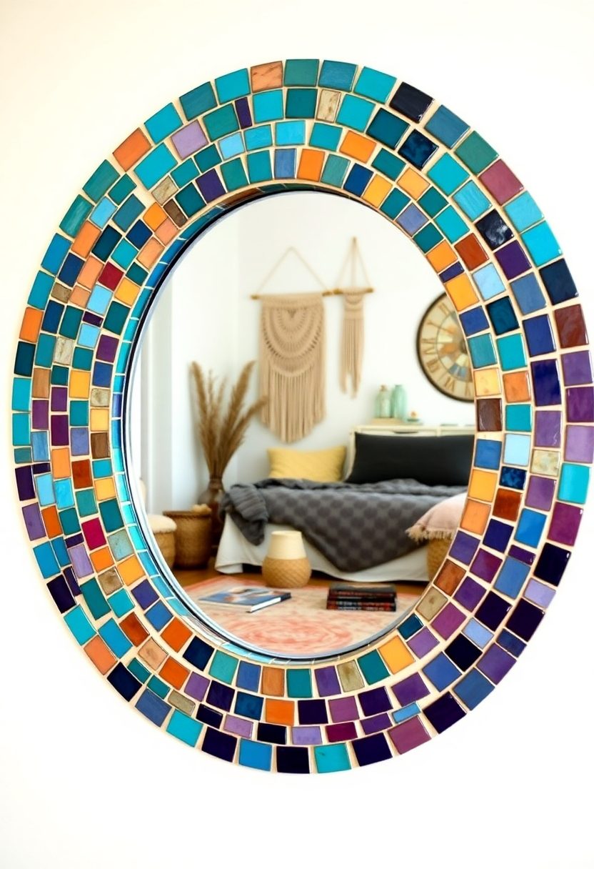 DIY Room Decor Ideas: Mosaic Mirror Frame Creations