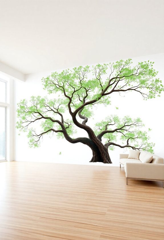 Tree Wall Painting Ideas: Modern Tree Wall Decals