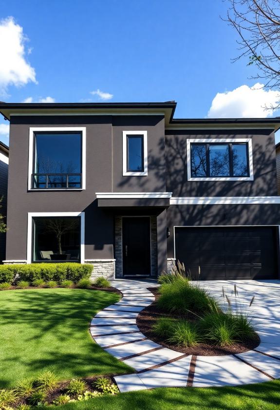 Exterior Paint Colors: Rich Charcoal Gray