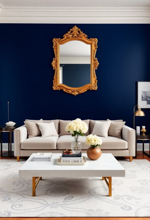 Stunning Paint Color Ideas: Bold Navy Blue