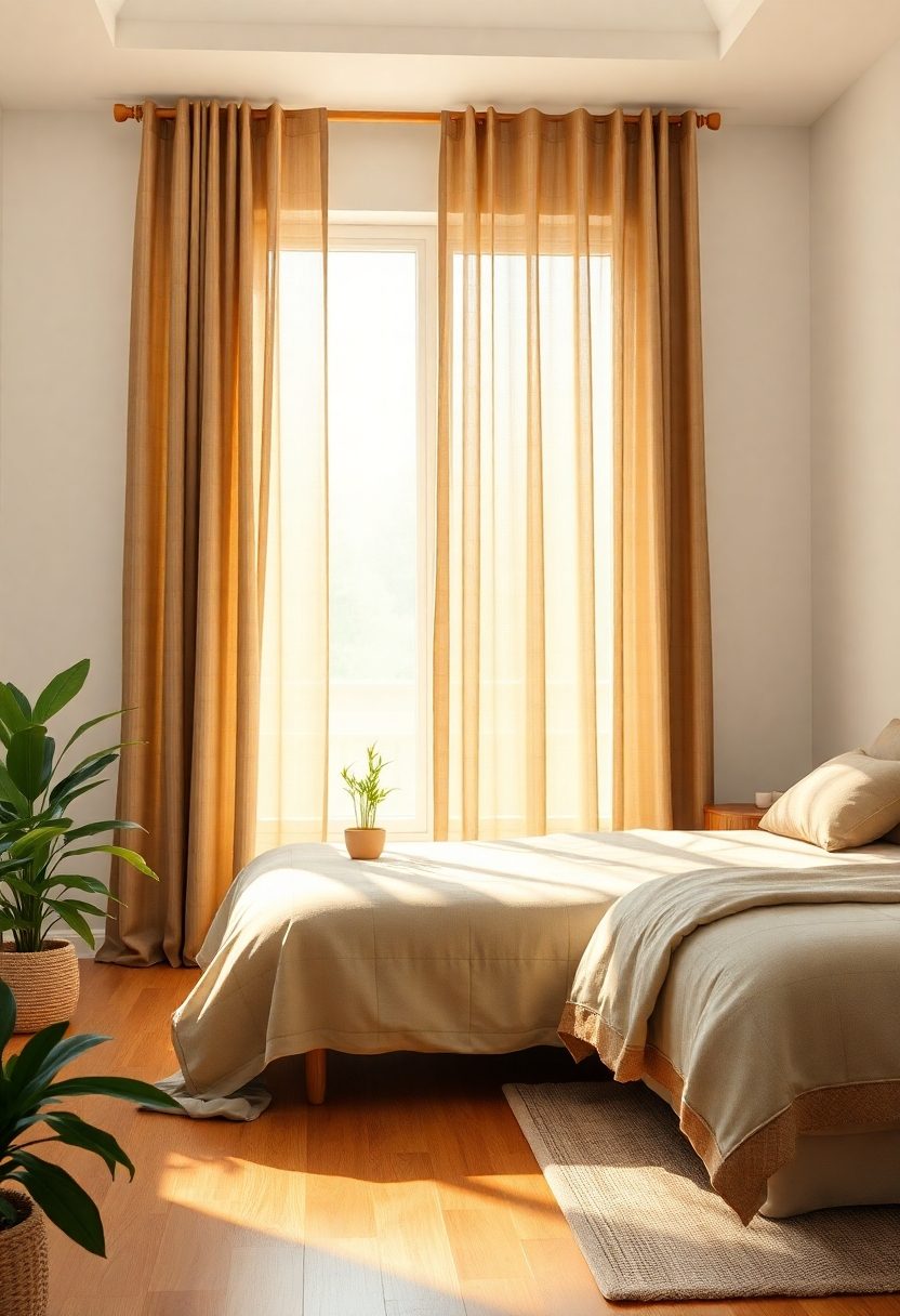 Luxury Curtains for Bedroom Ideas: Bamboo Bliss Curtains for an Eco-Friendly Oasis