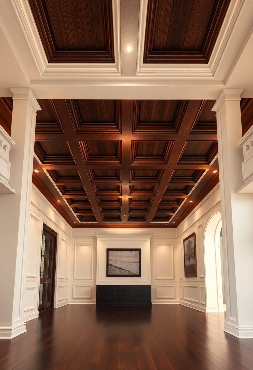 Minimal False Ceiling Designs: Chic Coffered Ceilings