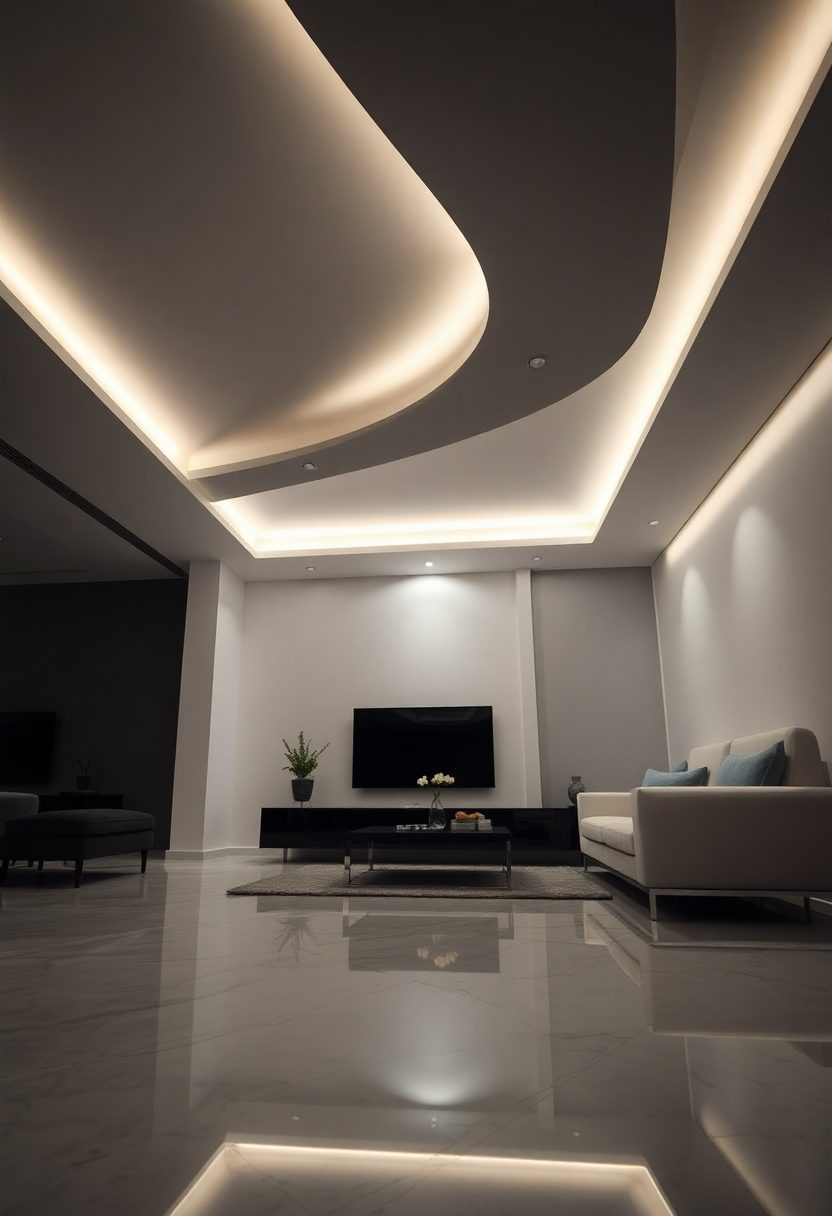 Minimal False Ceiling Designs: Luxurious Lighting Effects