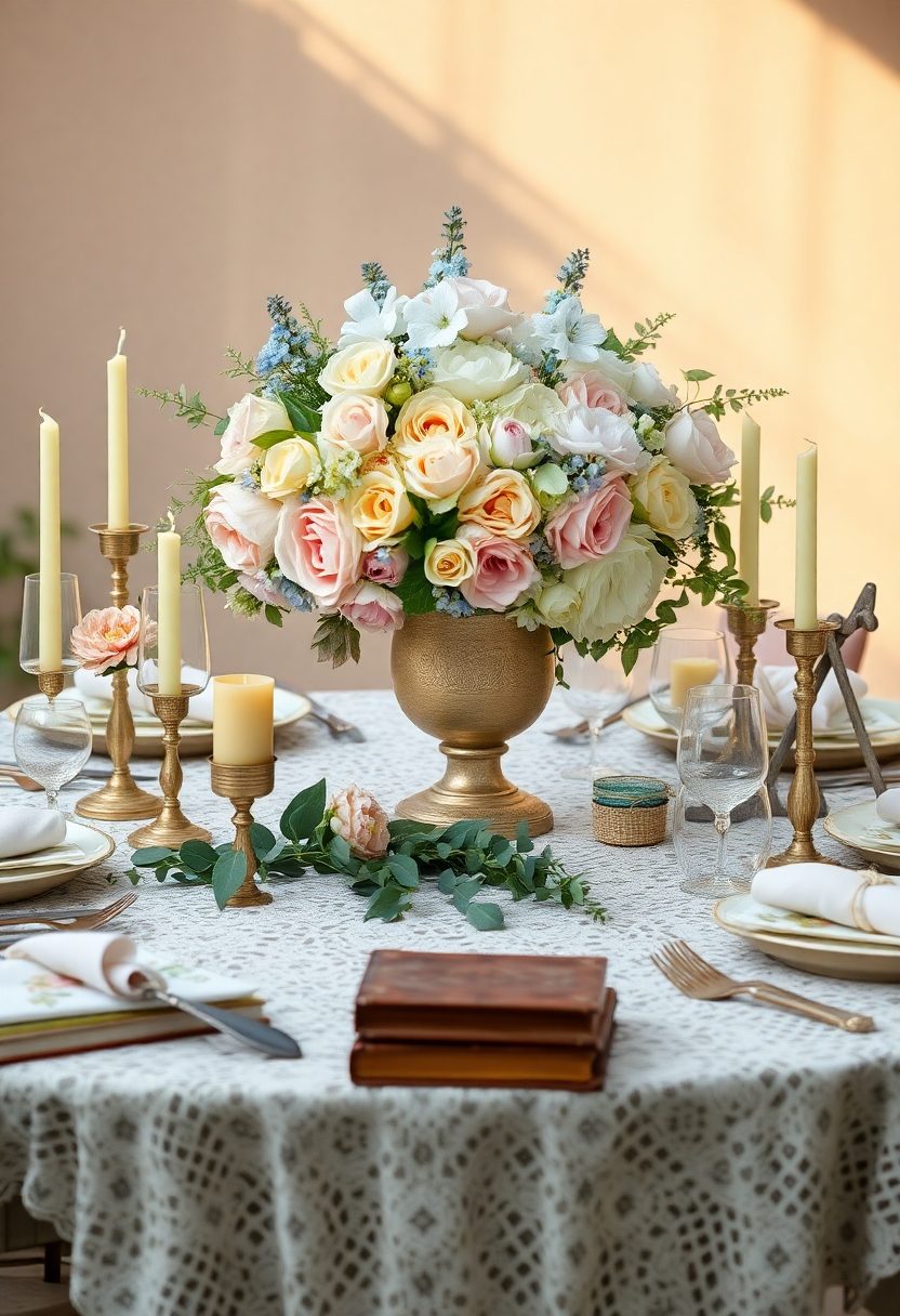 Spring Tablescapes Ideas: Vintage Garden Party Inspiration