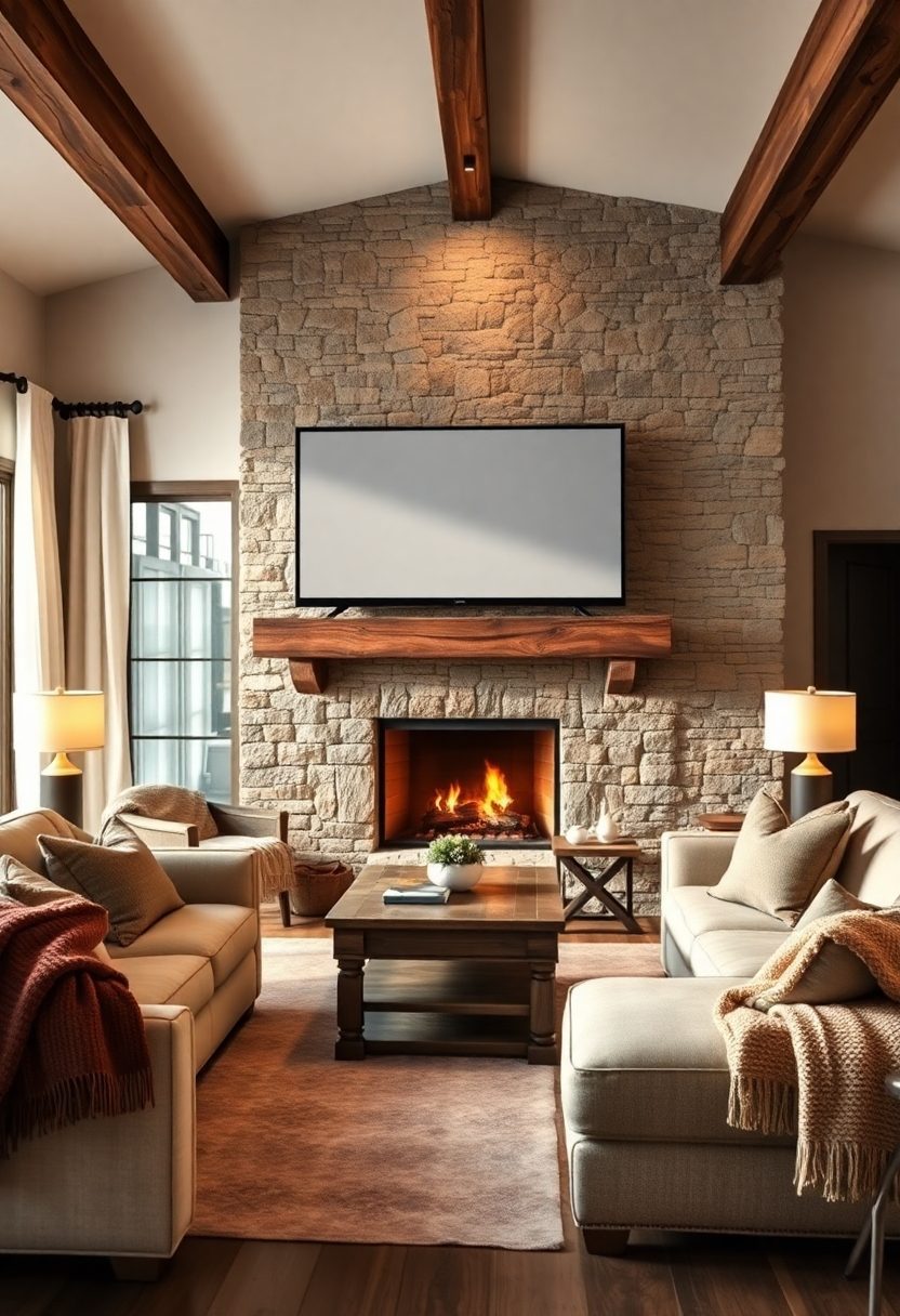 Farmhouse Mantles Decor: Sophisticated Farmhouse TV Installations