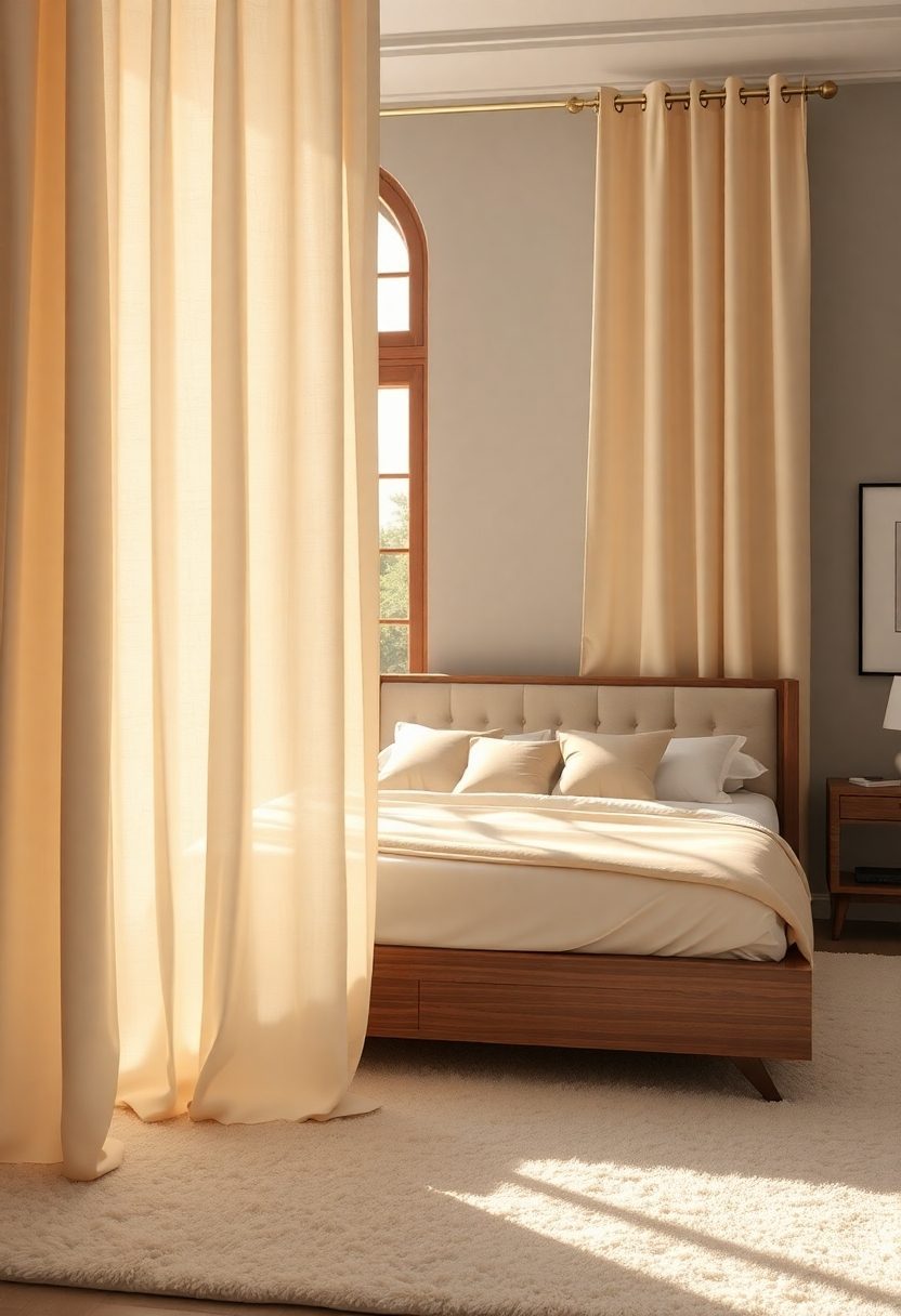 Luxury Curtains for Bedroom Ideas: Silk Sanctuary Curtains for a Touch of Elegance