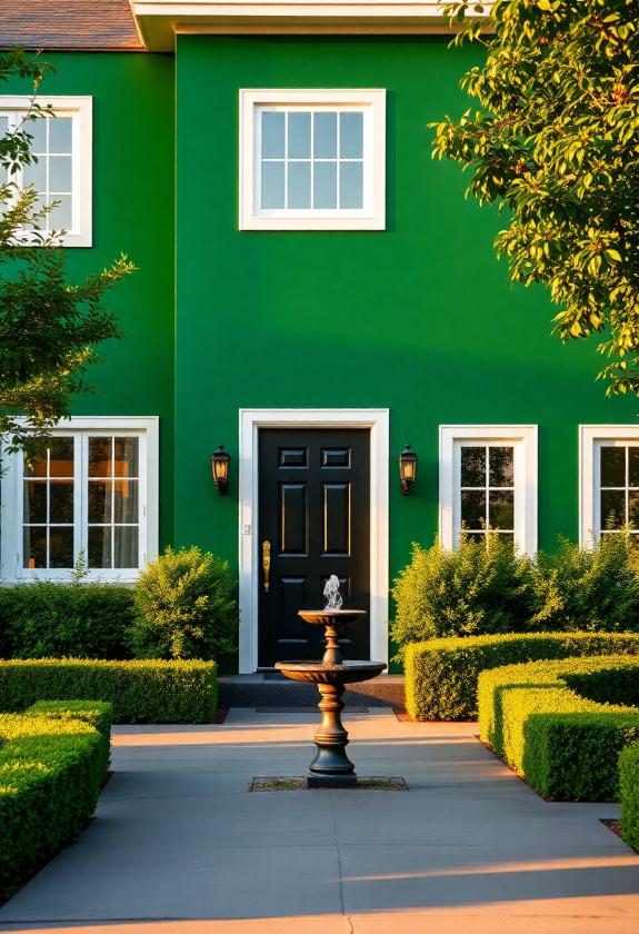 House Paint Colors: Bold and Beautiful: The Impact of Emerald Green