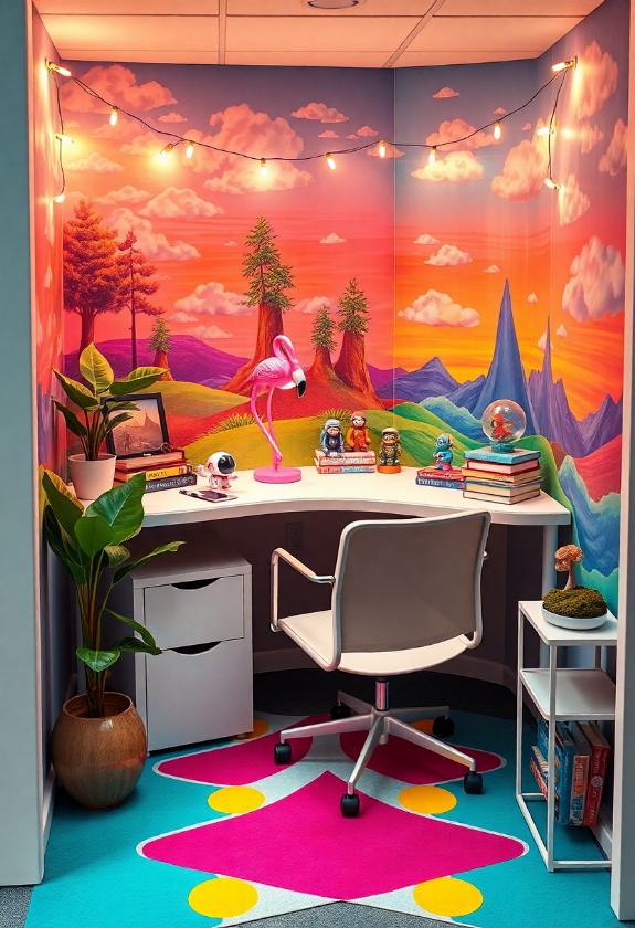 Office Cubicle Aesthetic Ideas: Whimsical Wonderland