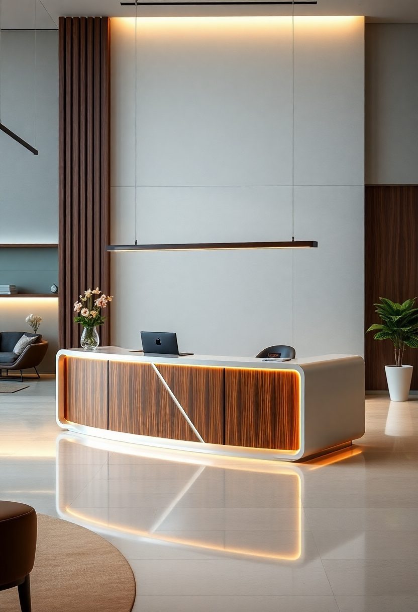 Luxury Office Furniture Ideas: Modern Reception Desks