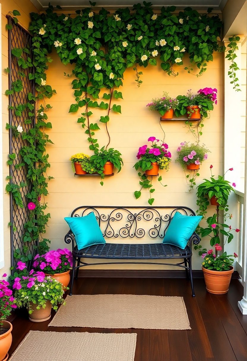 Small Front Porch Decorating Ideas: Space-Saving Vertical Garden Ideas