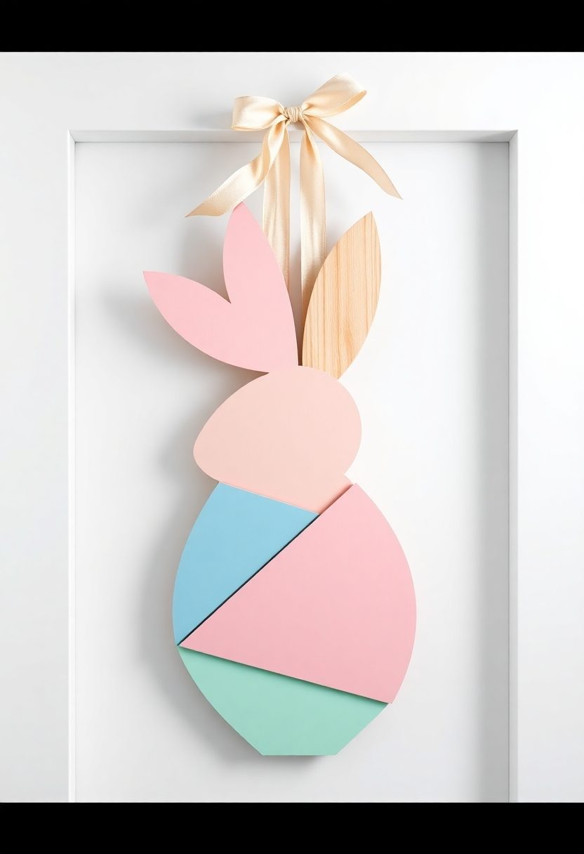 Easter Door Hanger Ideas: Modern Geometric Easter Design